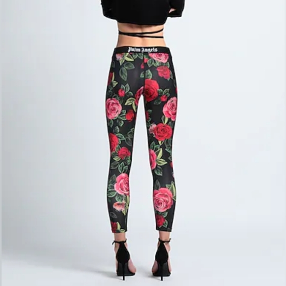 END. X PALM ANGELS Allover Rose Sport set Track Top M & Leggings L - Picture 15 of 15